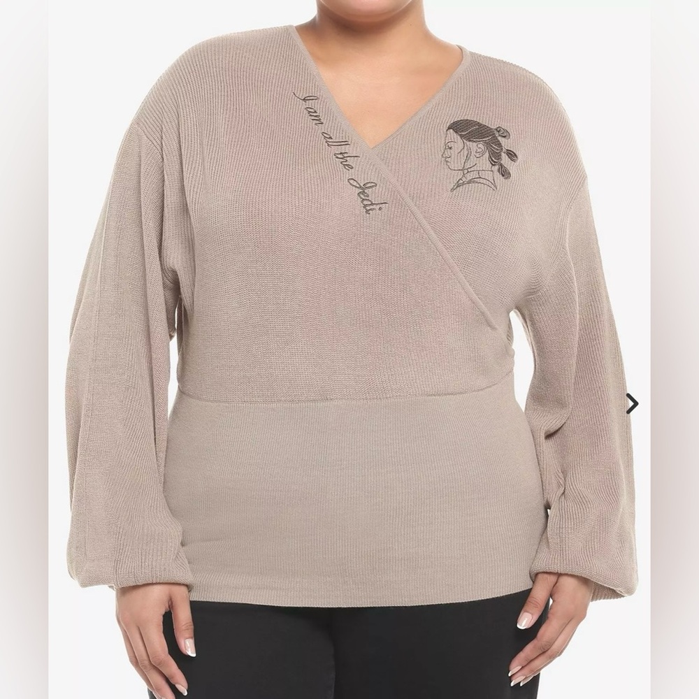 NWT Her Universe Star Wars Rey I am all Jedi crossbody sweater size 3X